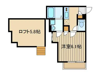 グランメゾン桜(1K/3階)の間取り写真