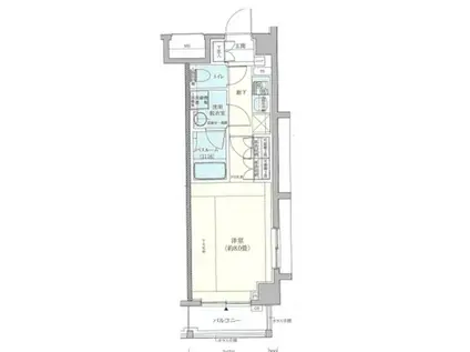 ロアール蒲田(1K/1階)の間取り写真