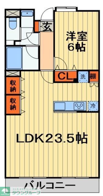 アーバン・ヒルズ21(1LDK/1階)の間取り写真