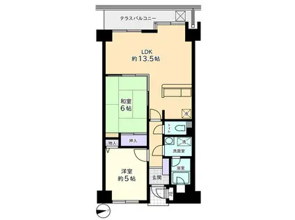 信開ドムス三社(2LDK/2階)の間取り写真