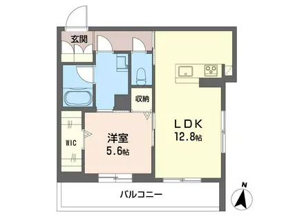 通町グランデ(1LDK/4階)の間取り写真