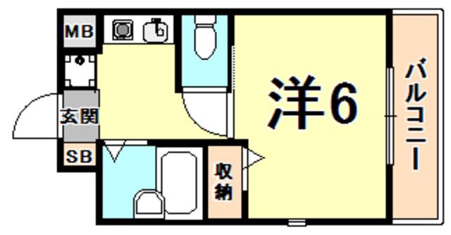 プチソレイユ(1K/3階)の間取り写真