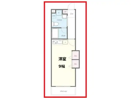 ジェイブラン梅島(1K/1階)の間取り写真