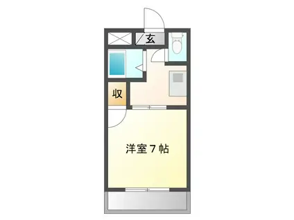 フィールドコーポB(1K/3階)の間取り写真