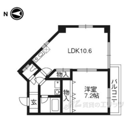 SION(1LDK/3階)の間取り写真