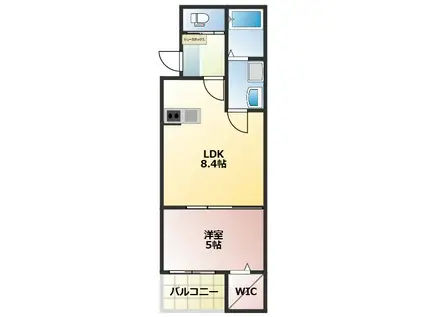 S-COURT千葉寺(1LDK/1階)の間取り写真