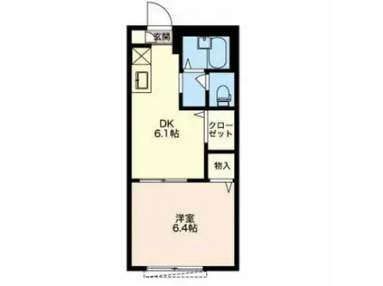 サンモール MAI(1DK/2階)の間取り写真