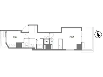 アリカ曳舟II(1LDK/8階)の間取り写真