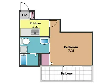 クアルト初台(1K/3階)の間取り写真