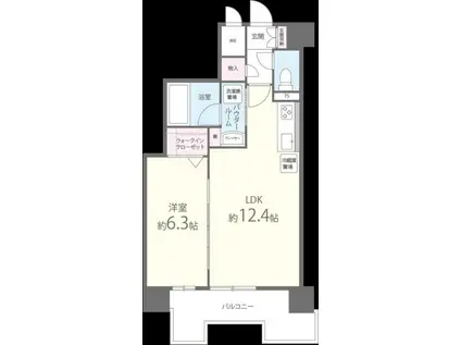 エルイソベ三宮(1LDK/10階)の間取り写真