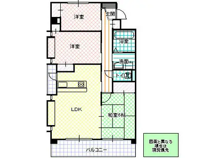 ルドルフ(3LDK/2階)の間取り写真