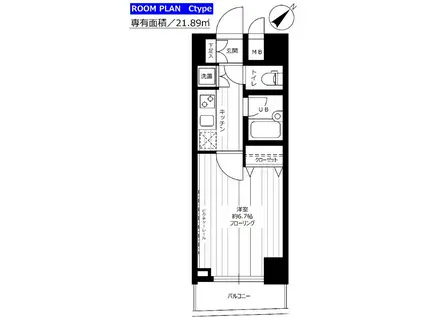 ステージファースト三軒茶屋II(1K/6階)の間取り写真