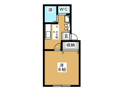 メゾン・ド・エトワール(1K/1階)の間取り写真