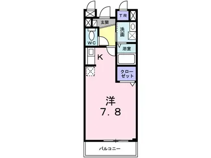 エテルノ・スクウェア弐番館(ワンルーム/2階)の間取り写真