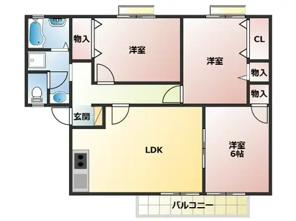 メゾン・シャルマン(3LDK/1階)の間取り写真