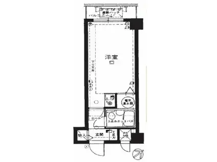 ライオンズマンション新大塚(1K/2階)の間取り写真