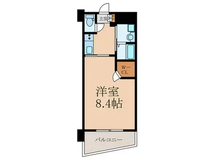 ラフィーネ上葛原レスト(1K/4階)の間取り写真