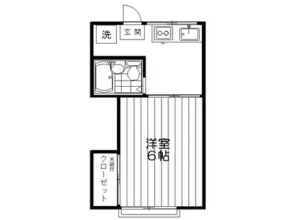 和泉荘(1K/1階)の間取り写真