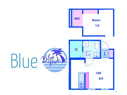 PRINCESSCOURTななつ星(1SDK/1階)の間取り写真