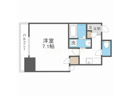 レグゼスタ福島(1K/3階)の間取り写真