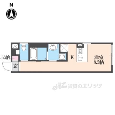 アイリス清水五条(ワンルーム/5階)の間取り写真