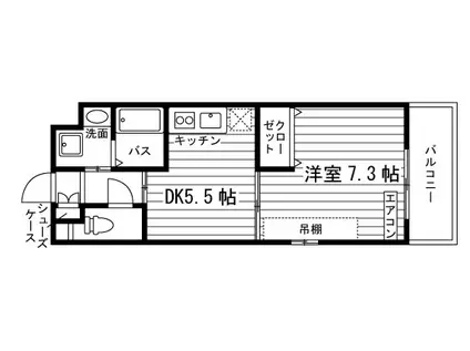 セントノーヴァ(1DK/3階)の間取り写真