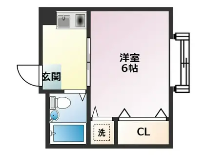 ヴィラ本山III(1K/5階)の間取り写真