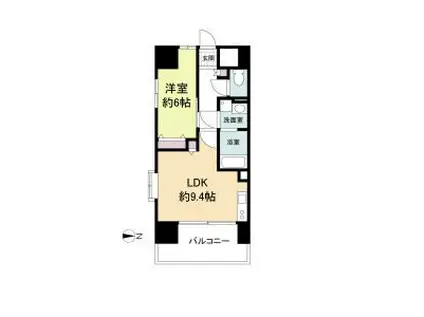 LA DOUCEUR山王(1LDK/8階)の間取り写真