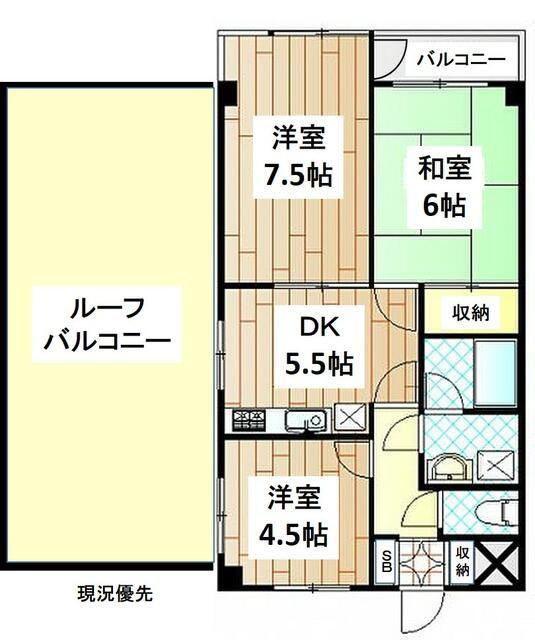 マンション アドミール(3DK/3階)の間取り写真