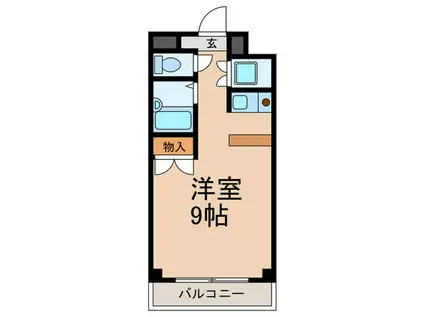 マンショントリン(ワンルーム/2階)の間取り写真