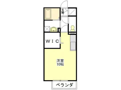 楽園 A棟・B棟(ワンルーム/1階)の間取り写真