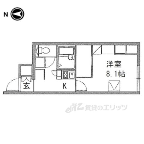 レオパレス日和(1K/1階)の間取り写真
