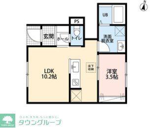 リーブルファイン吉川保(1LDK/1階)の間取り写真