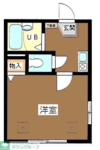 ソフィット丸山(1K/1階)の間取り写真