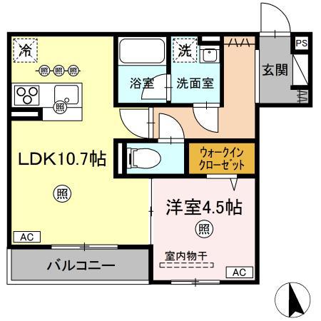D-RESIDENCE川口3丁目E(1LDK/3階)の間取り写真