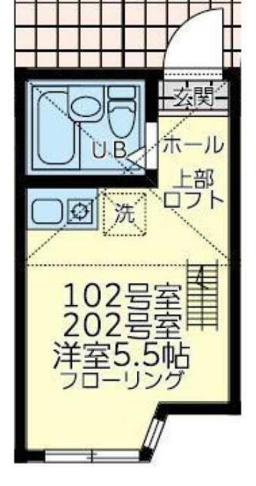 ユナイト境之谷タルトフロマージュ(ワンルーム/1階)の間取り写真