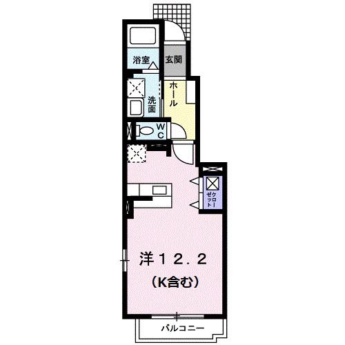 シュティル港町(ワンルーム/1階)の間取り写真