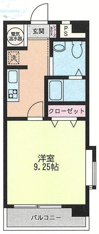 グリーンヒルズOGAWA(1K/4階)の間取り写真