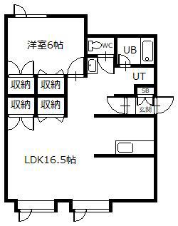 CASA GRANDE(1LDK/1階)の間取り写真