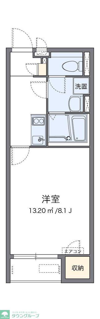 クレイノリゲル(1K/1階)の間取り写真