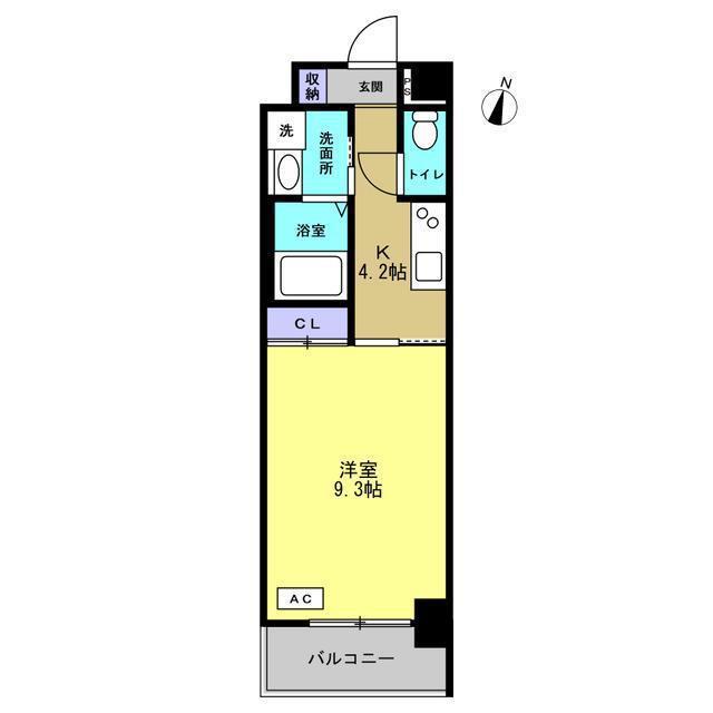 トレステーラ住吉町(1K/2階)の間取り写真