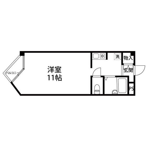 VIP仙台二日町(ワンルーム/5階)の間取り写真