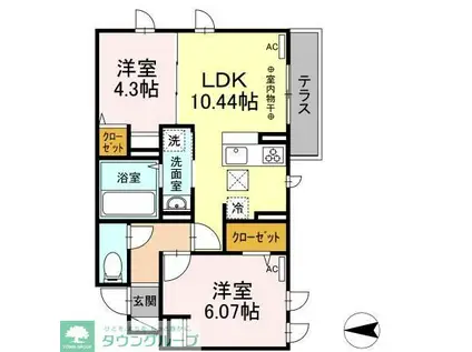 NKガーデン(2LDK/1階)の間取り写真