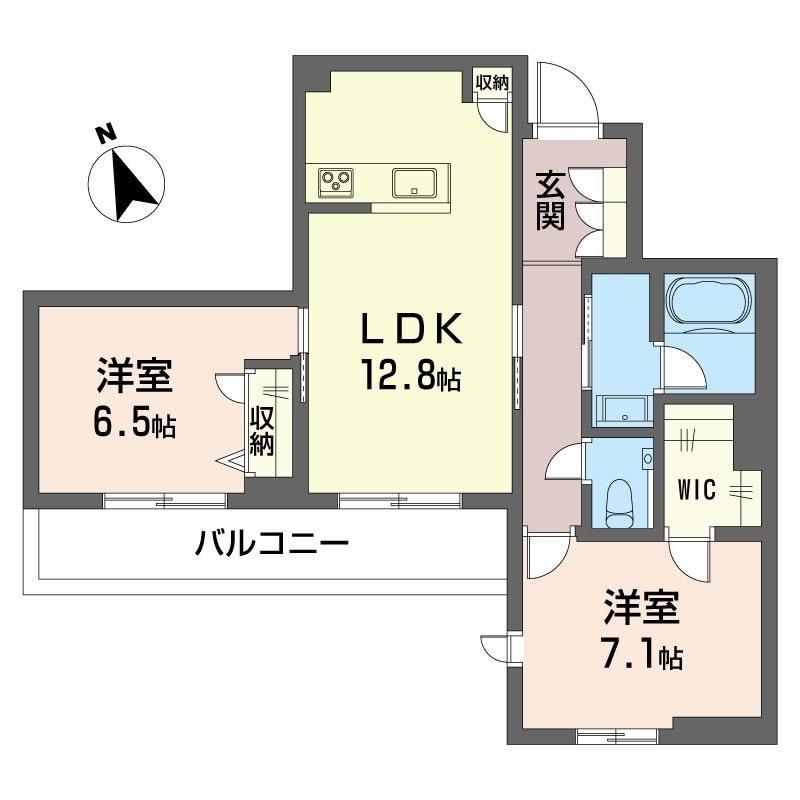 グラン セノーテ(2LDK/3階)の間取り写真
