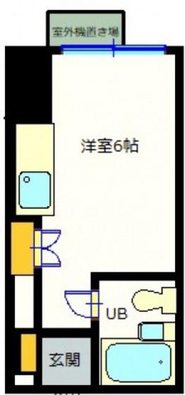 チサンマンション広島(ワンルーム/7階)の間取り写真