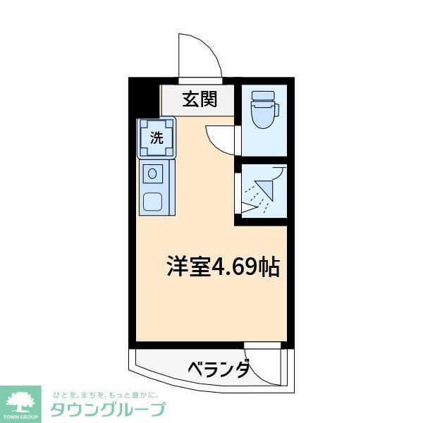 CUBE KANAMACHI(ワンルーム/3階)の間取り写真