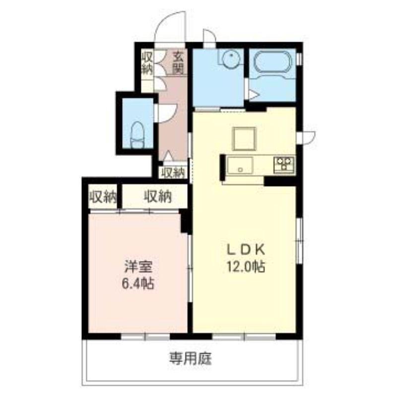 ピコリーノ参番館(1LDK/1階)の間取り写真