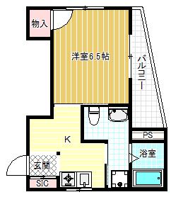 原田ビル(1K/4階)の間取り写真
