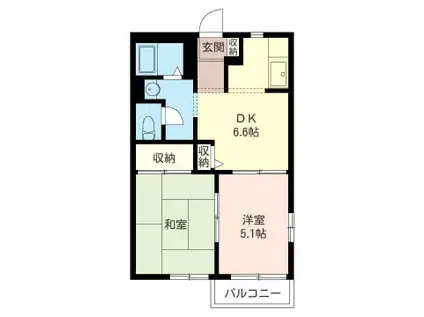 アネックス渋谷A(2DK/2階)の間取り写真