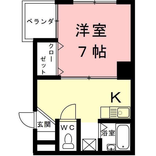 ツツミフローレ(1K/3階)の間取り写真